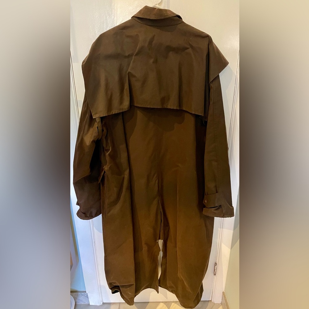 Jacaru Authentic Australian Waxed Cotton Trench Coat, Men’s M